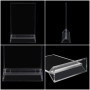 Kurtzy Porte Visuel A5 (Lot de 12) - L16 x H24,5 cm - Présentoir de Table/Comptoir Plastique Transparent Double Face Vertical - 