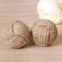 Lot de six ronds en toile de jute Poignées de tiroir – Idéal pour mettre à jour des meubles existants – 4 cm