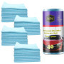 CarMax® – Lot de 40 serviettes en microfibre réutilisables pour nettoyage et nettoyage de voiture Bleu 30 x 30 cm