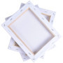 AvoDovA 15 * 20CM Blanche Toiles à Peindre Encadrées, 3PCS Panneaux de Toile de Peinture, Coton Chassis Entoilé à Peindre, Toile