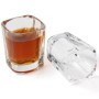 BELLE VOUS 12 Verres à Shot avec Plateau de Service en Bois Brûlé - 60 ml - Verre Shooter Transparent Base Solide - Porte Verre 