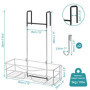 Belle Vous Etagere de Douche a Suspendre en Acier Inoxydable - Etagere Douche a Suspendre Antirouille avec 2 Crochets - Sans Per