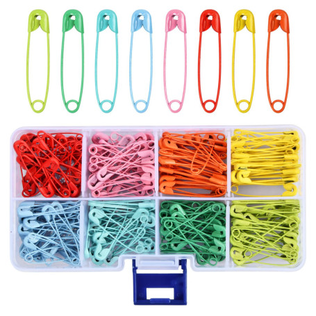 Épingles de Nourrice, Épingles de Sécurité Colorées 32mm, 240 pièces Épingles de Sécurité avec Boîte, pour Bricoler DIY Épingler