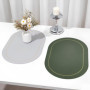 4PCS Set de Table PU, Lavable Antidérapant Imperméable Résistant à la Chaleur Ovales Set de Table, Sets de Table Lavable Double 