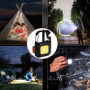 2Pcs Mini portable LED lampe de travail porte-clés lampe de poche, 7 modes USB rechargeable COB porte-clés avec tournevis décaps