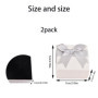 Wisebom 2 PCS Petit Boite Cadeau, Boite Bijoux Cadeau Carré, Ecrin Bijoux avec Nœud, Coffrets Cadeaux Bague Vide, Couvercle Boît