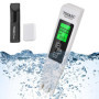 3 en 1 Testeur de Qualité de l'eau, LCD Écran TDS EC Mètre Digital TDS Testeur, Température Mètre, Conductivité et Température M