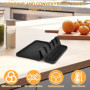 Repose Ustensiles De Cuisine En Silicone, Repose Cuillère Cuisine Noir, Pose Cuillère Cuisine, Porte Ustensiles Cuisine Noir, Sa