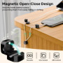 Euqvunn Clips Câbles, 8Pcs Organisateur Câble Magnetique avec Auto-adhésifs, Clips Rangement de Câble, pour Câble Chargement USB