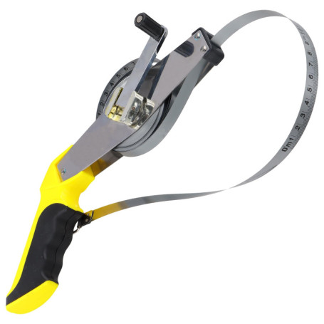 Lunaanda Mètre à Ruban 30m en Acier - Décamètre en Acier avec Poignée Ergonomique pour Mesures Précises des Grandes Surfaces - O