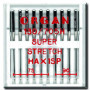 Organ Aiguilles pour machine à coudre domestique – Super extensibles (HA x 1SP), 2 paquets de 10, tailles 75/11 et 90/14 + grand