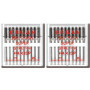 Organ Aiguilles pour machine à coudre domestique – Super extensibles (HA x 1SP), 2 paquets de 10, tailles 75/11 et 90/14 + grand