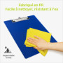 ACROPAQ Presse-papiers - Restez organisé avec notre presse-papiers A4 en PP bleu foncé durable - 1x presse-papiers inclus