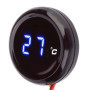 Jauge de température d'eau de moto, jauge de température d'eau Ultra-mince de thermomètre de moto numérique rond universel(bleu)