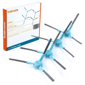 BAKUUM Lot de 4 brosses de rechange pour robot aspirateur Cecotec Conga Series 1690, 1890, 2090, 2290 Panoramic et 2690 Pack de 