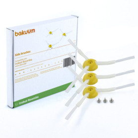 BAKUUM Lot de 3 brosses latérales x3 vis, pour iRobot Roomba Series 800 et 900. Balais avec poils ultra durables.