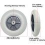 8"x2"(200x50), Remplacement des Roues Avant de Fauteuil Roulant électrique, roulettes Grises, Pneus Pleins Non Pneumatiques, 1 P