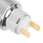 Estink Mini Interrupteur à Bouton Poussoir de 10 mm, Interrupteur à Bouton Poussoir momentané en Acier Inoxydable en métal, Corr