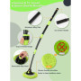 Quatre Sections 15° Brosse Lavage Voiture 51,6" 131 cm avec Alliage D’Aluminium Télescopique Poignée Longue Plus Dense Chenille 