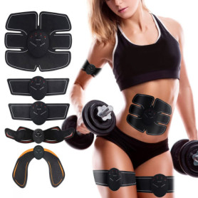 Electrostimulateur Musculaire, Ceinture Abdominale Electrostimulation, EMS Stimulateur Appareil pour Tout Le Corps, 6 Modes 10 I