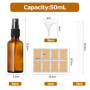 Flacon Spray Vide Verre 50ml, Lot de 6 flacons pulvérisateurs vides bouteilles en verre marron Kit avec entonnoir, pipettes et é
