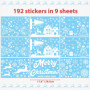 Stickers Noel Fenetre Réutilisable, Decoration Noel Fenetre Electrostatique 192 Flocon de Neige Autocollant Noel Fenetre Amovibl
