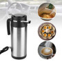 Thermos de Voyage de Bouilloire électrique de Voiture d'acier Inoxydable de 1200ML 12V/24V Bouteille d'eau de Chauffage pour Le 