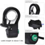 Pwshymi Interrupteur de Guidon de vélo électrique Accessoire de Bouton de commutation de klaxon en Plastique de vélo pour Scoote