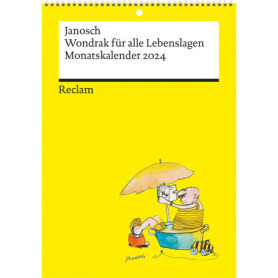 Wondrak pour toutes les situations de la vie (calendrier mensuel 2024) | Planificateur mensuel avec reliure à spirale à suspendr