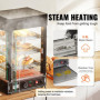 VEVOR Vitrine Chauffante Commerciale à 3 Niveaux, Présentoir à Chaud 1000 W, avec Lumière, Étagère Réglable et Affichage de la T