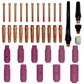 ELCAN Consommables et accessoires professionnels pour torche de soudage TIG série WP 17 18 26 avec buses en céramique, buses, co