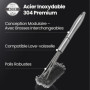 Brosse Barbecue 3-en-1 | Brosse Grille Barbecue avec Grattoir et Éponge Résistante à la Chaleur | Brosse Nettoyage Barbecue pour