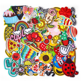 Anpro 65 Pièces Patch Thermocollant - Ecusson Tissu Thermocollant Pour Vêtements,Chapeaux,Jeans, T-Shirt, Sac à Dos DIY Pour Enf