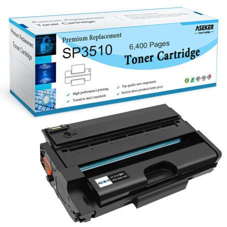 ASEKER Compatible Toner Cartouche pour Ricoh Aficio SP 3400 3400DN 3400SF 3410 3410DN 3410SF 3500 3500DN 3500SF 3510 3510DN 3510
