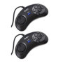 Link-e : 2 X manette 6 boutons compatible avec console de jeu SEGA Megadrive, Genesis, Master System