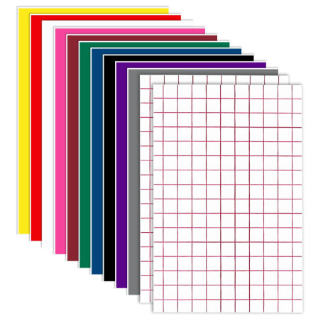 ReaJoys Lot de 12 feuilles de vinyle permanentes A4 avec 2 feuilles de transfert pour gobelets, autocollants, loisirs créatifs, 