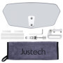 Justech Pare-Brise de Moto Clip Réglable sur Déflecteur de Vent de Spoiler d'Extension de Pare-Brise pour Moto-Fumée