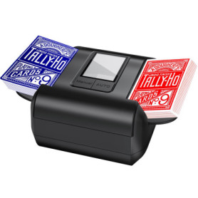 OBLITZON Mélangeur de Cartes Automatique Électrique pour 1-2 Jeux - Mode Auto/Manuel - Batterie 2000mAh Rechargeable USB-C - Sil