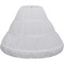 YYKSYDPT Crinolina Jupon pour fille avec 3 cercles Jupes Accessoires Cordon de serrage Doublure à la taille réglable Blanc 55 cm