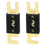 Heschen - Lot de 2 fusibles ANL-100 A - pour système audio de voiture - noir et doré