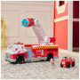 PAW Patrol - Pat Patrouille - Camion De Pompiers Fire Rescue - Voiture Figurine Marcus À Collectionner - Effets Sonores Et Lumin