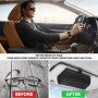VBGURR Support de lunettes de soleil pour pare-soleil de voiture, clip de lunettes de soleil en cuir PU pour visière, étui à lun