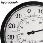 Nizirioo Grand thermomètre 2 en 1 pour l'intérieur et l'extérieur - Analogique - 25,4 cm - Avec hygromètre - Facile à lire - The