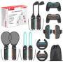 innoAura 15 En 1 Kit d'Accessoire Switch 2 Sport avec Sac de Rangement, Kits Accessoires pour NS Switch 2(2025) Family Party Pac