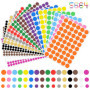 YARVPUV 5664 Pieces Gommettes Autocollantes Rondes 20mm 15mm 10mm Couleur Codage Étiquettes 16 Couleurs Gommettes Rondes pour Ca