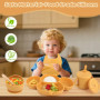 Set de vaisselle pour bébé en silicone antidérapant avec ventouse, 8 pièces : assiette pour bébé, assiette pour enfant avec vent