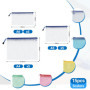 Set 15 pochette plastique A4, A5, A6 zippées étanches – Pochette rangement papier, pochette plastique zippée, porte document, ra