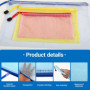 Set 15 pochette plastique A4, A5, A6 zippées étanches – Pochette rangement papier, pochette plastique zippée, porte document, ra