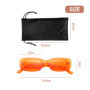 COACOM 1 Lunettes Orange Et 1 Sac De Verres, Verres Rétro, Verres À Tendance De La Mode, Lunettes De Soleil Rectangulaires, Acce