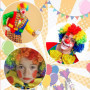 1 Ensemble De Costumes De Clown, des Verres De S De Faux Gilet De Perruque, des Accessoires De Rôle, des Hommes Et des Femmes Un